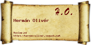 Hermán Olivér névjegykártya