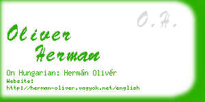 oliver herman business card